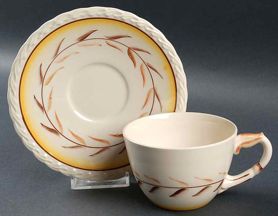 Arcadia Flat Cup & Saucer Set by Metlox - Poppytrail - Vernon-1