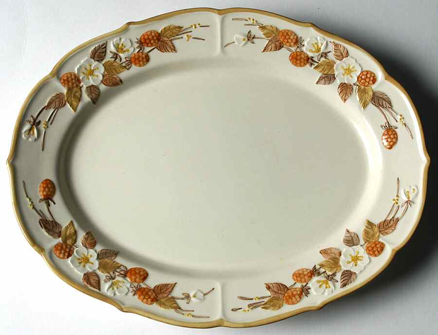 Autumn Berry 14" Oval Serving Platter by Metlox - Poppytrail - Vernon-1
