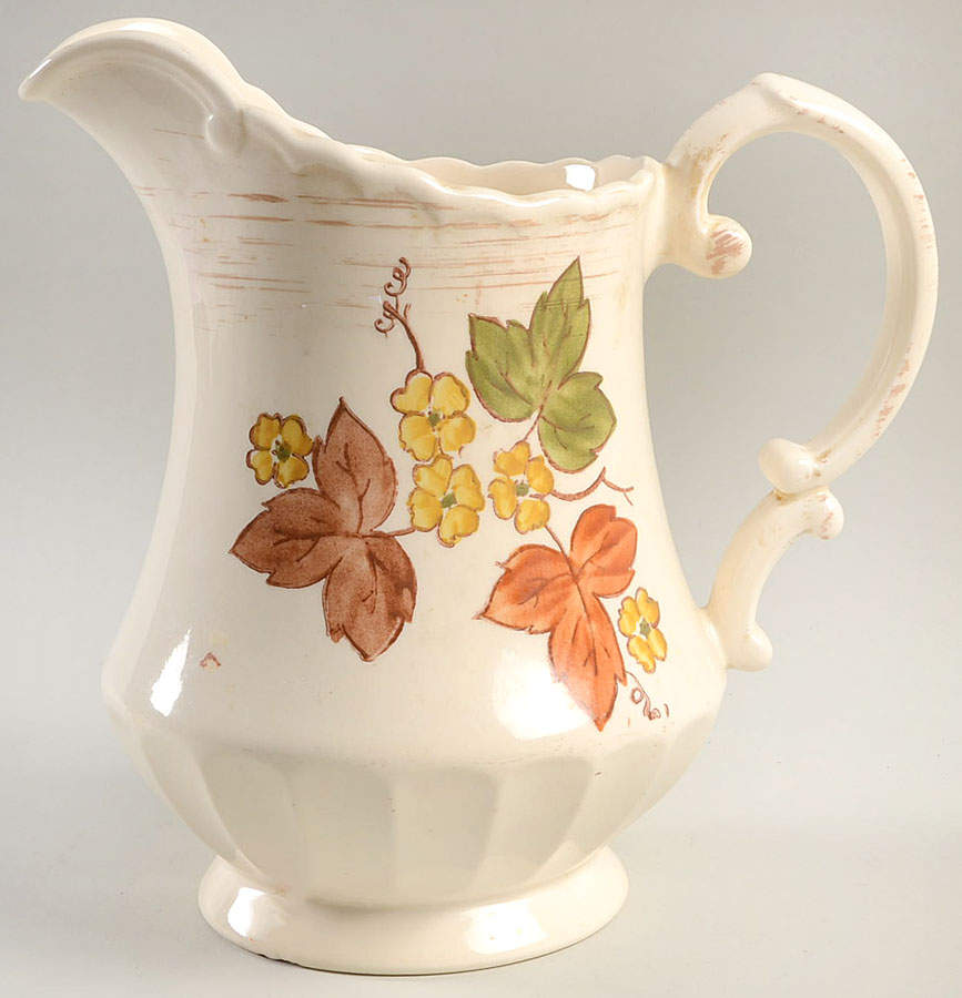 Autumn Leaves 80 Oz Pitcher by Metlox - Poppytrail - Vernon-1