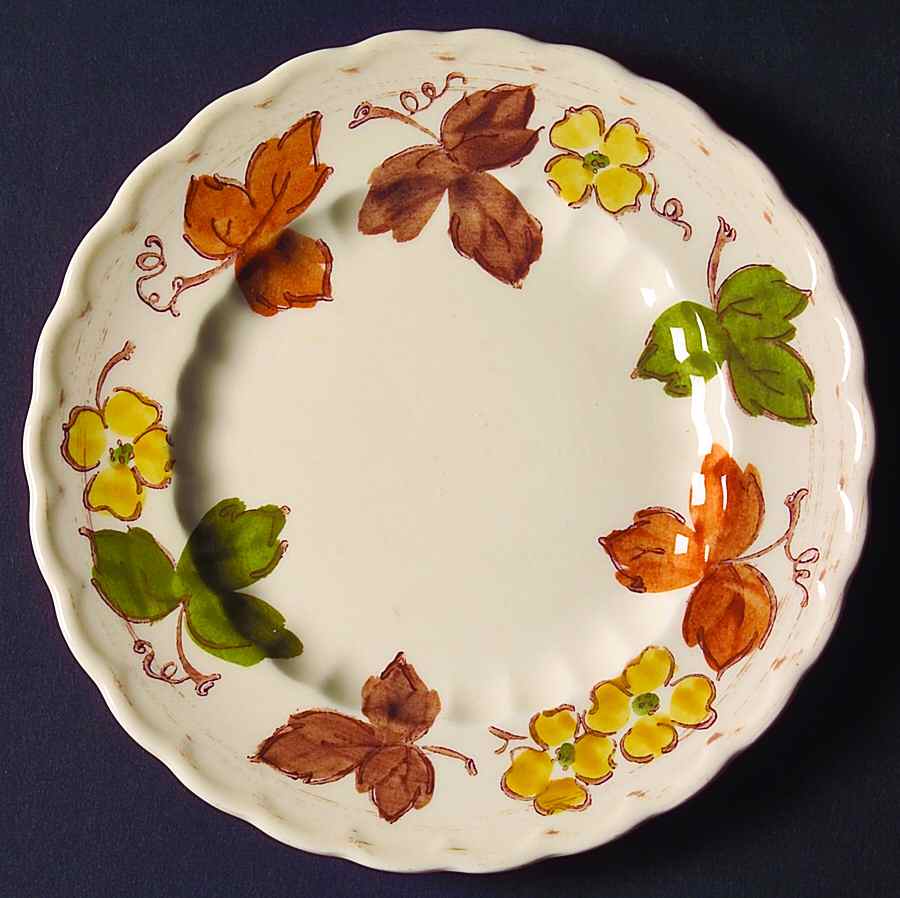 Autumn Leaves Bread & Butter Plate by Metlox - Poppytrail - Vernon-1