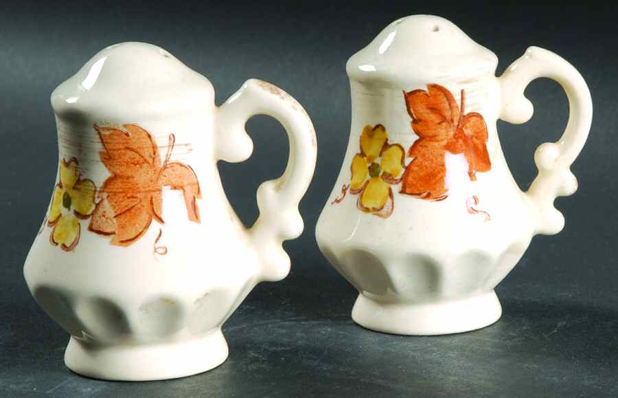 Autumn Leaves Salt & Pepper Set by Metlox - Poppytrail - Vernon-1