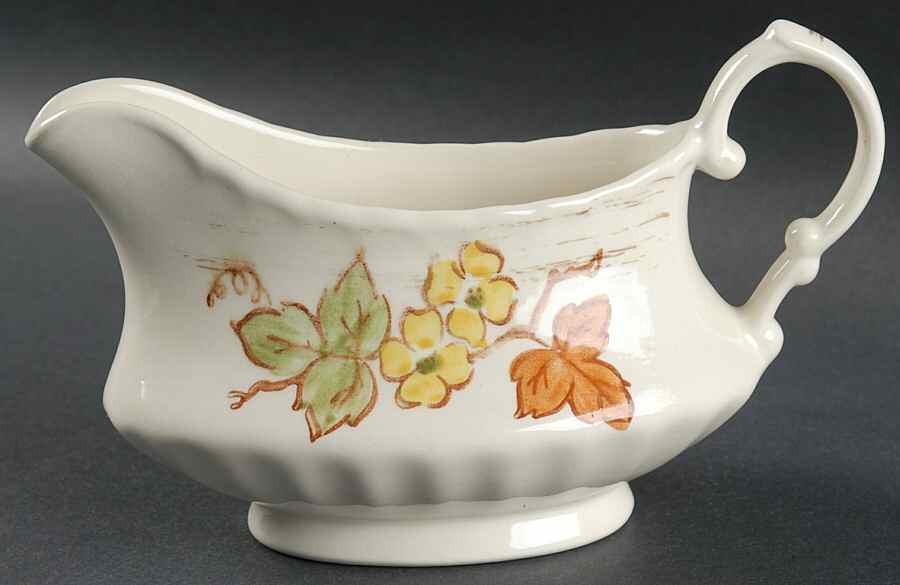 Autumn Leaves Gravy Boat by Metlox - Poppytrail - Vernon-1