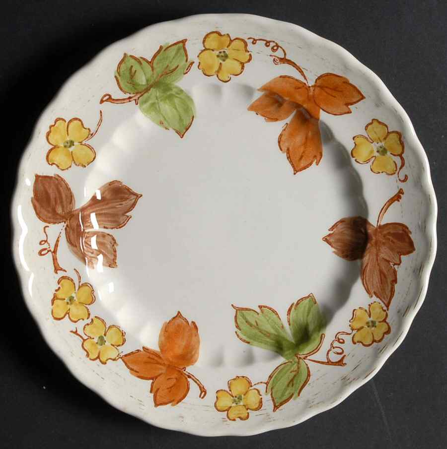Autumn Leaves Salad Plate by Metlox - Poppytrail - Vernon-1