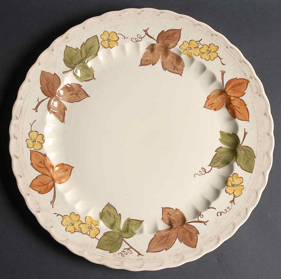 Autumn Leaves 14" Chop Plate (Round Platter) by Metlox - Poppytrail - Vernon-1