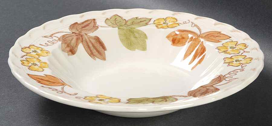 Autumn Leaves Rim Soup Bowl by Metlox - Poppytrail - Vernon-1