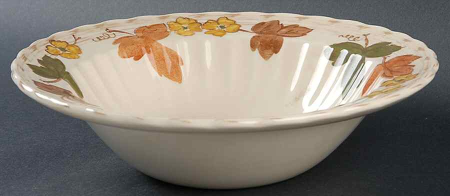 Autumn Leaves 9" Round Vegetable Bowl by Metlox - Poppytrail - Vernon-1