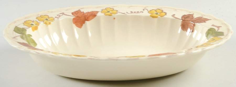 Autumn Leaves 11" Oval Vegetable Bowl by Metlox - Poppytrail - Vernon-1