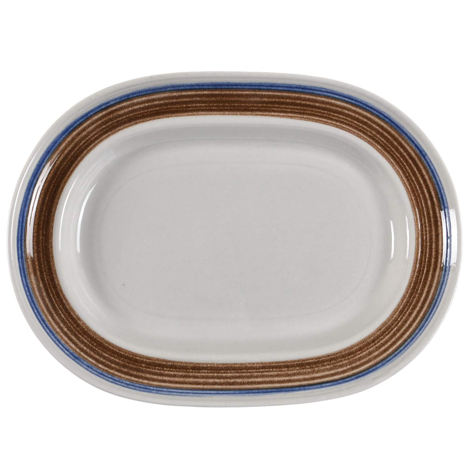 Bandero 10" Oval Serving Platter by Metlox - Poppytrail - Vernon-1