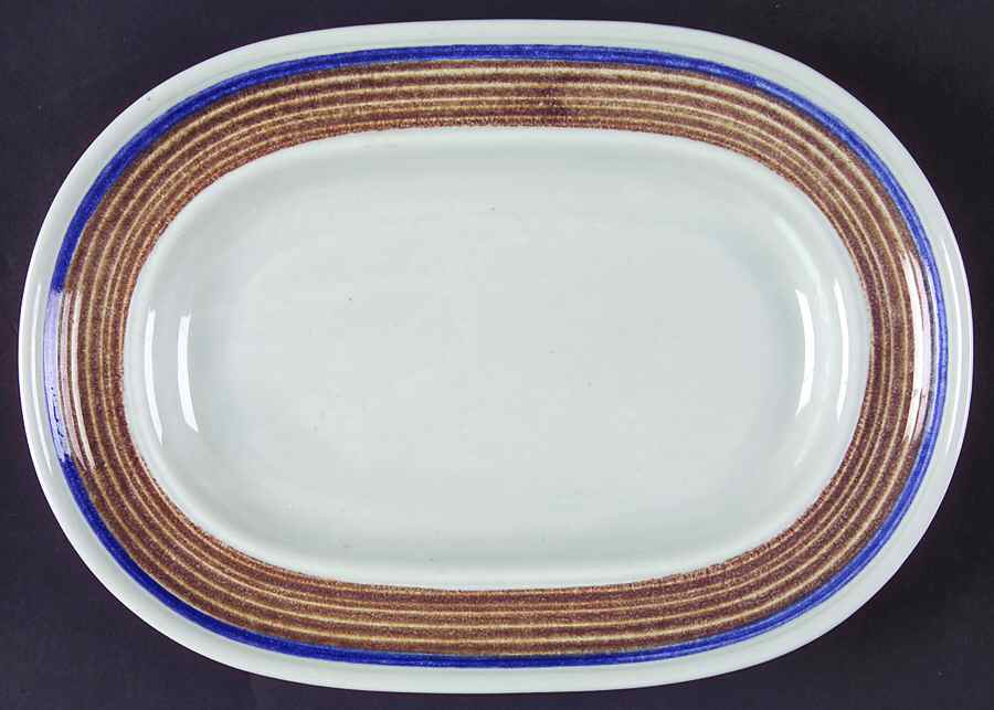 Bandero 9" Oval Serving Platter by Metlox - Poppytrail - Vernon-1