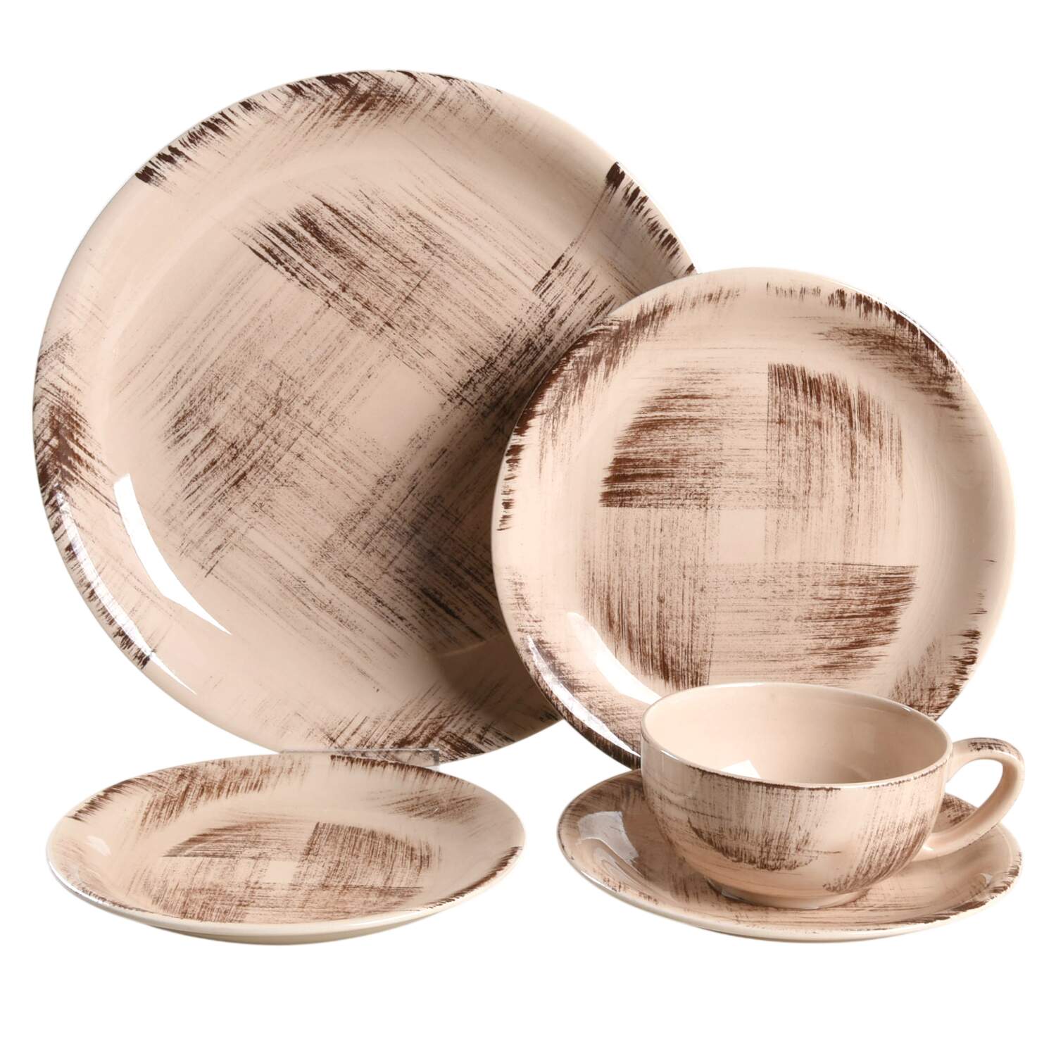 Barkwood 5 Piece Place Setting by Metlox - Poppytrail - Vernon-1