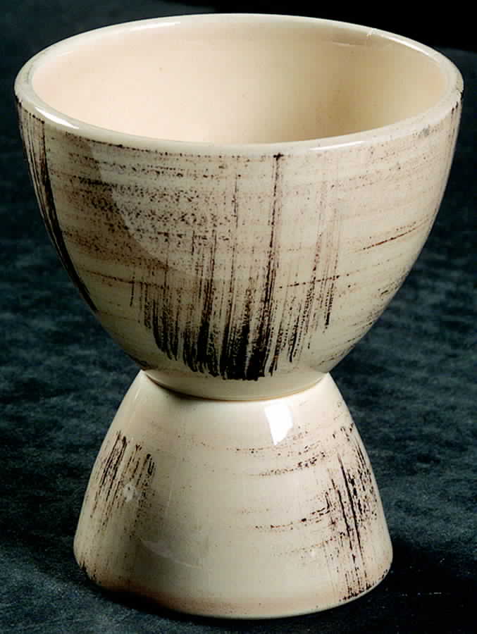 Barkwood Double Egg Cup by Metlox - Poppytrail - Vernon-1