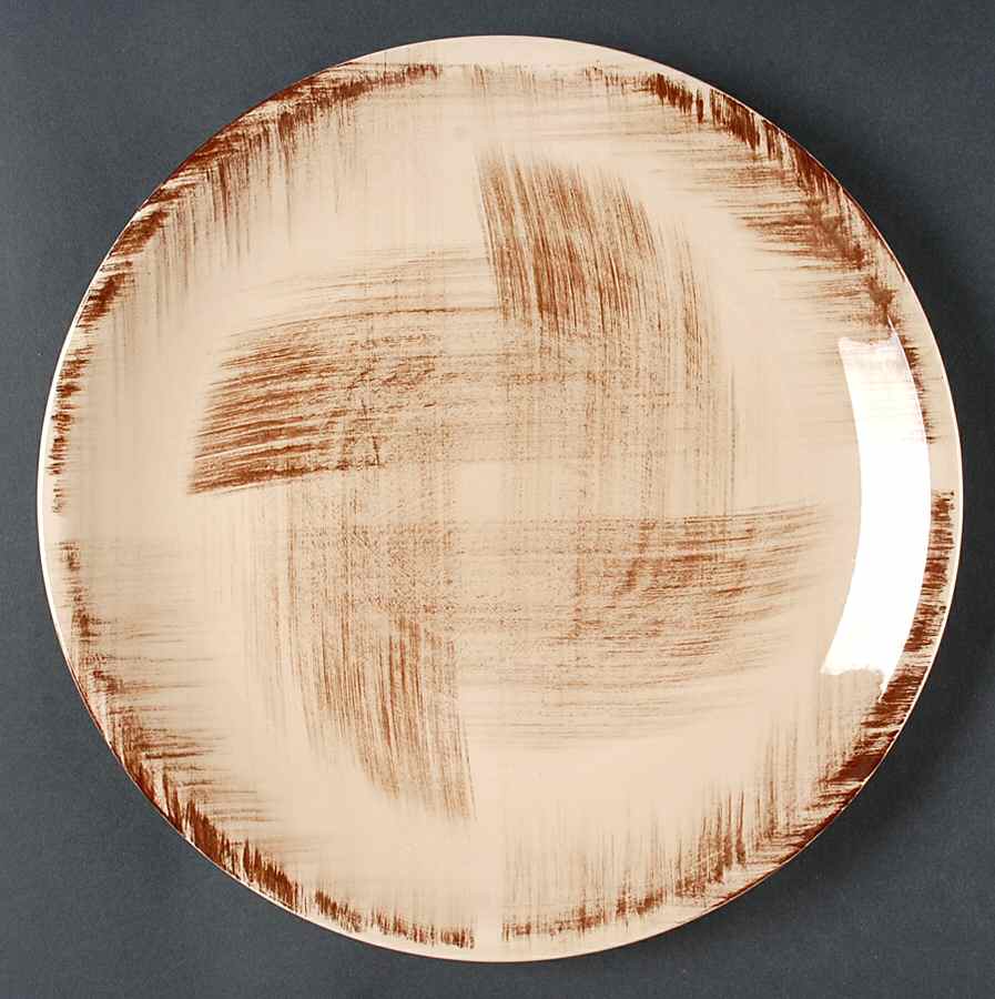 Barkwood 13" Chop Plate (Round Platter) by Metlox - Poppytrail - Vernon-1
