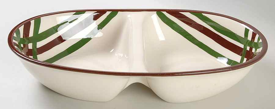 Bel Air 11" Oval Divided Vegetable Bowl by Metlox - Poppytrail - Vernon-1