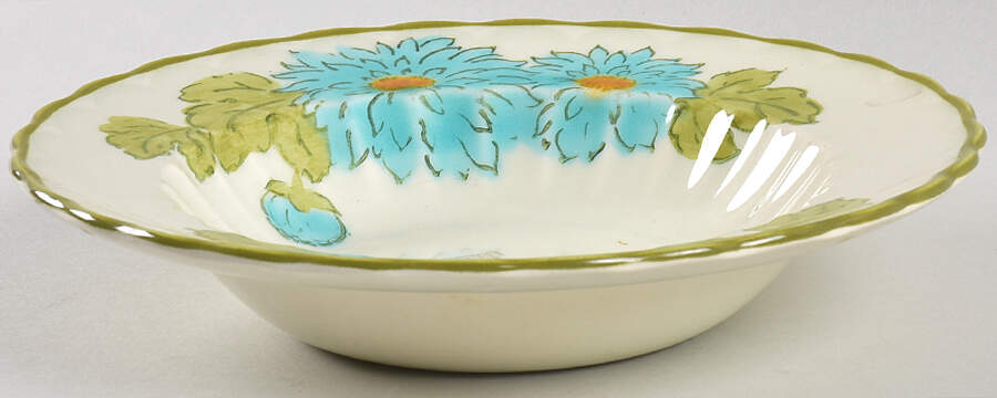 Blue Fascination Rim Soup Bowl by Metlox - Poppytrail - Vernon-1