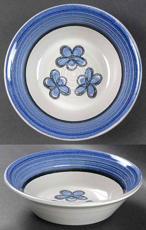 Blue Indigo Coupe Cereal Bowl by Metlox - Poppytrail - Vernon-1