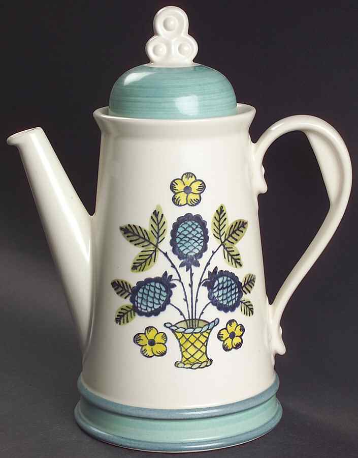 Blueberry Provincial Coffee Pot & Lid by Metlox - Poppytrail - Vernon-1