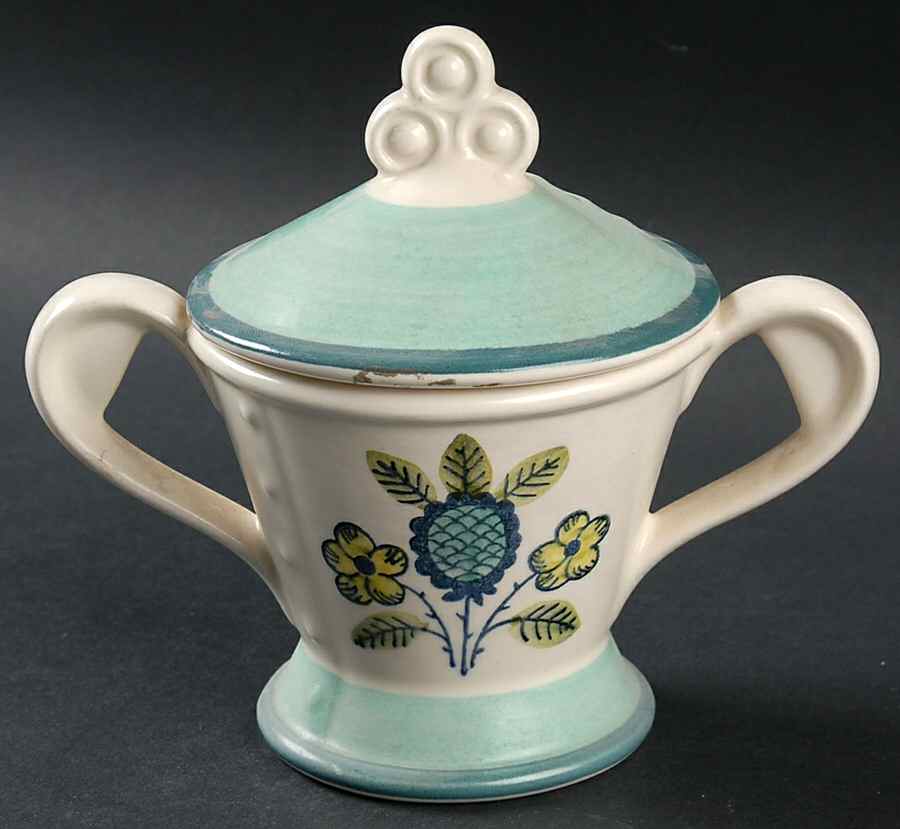 Blueberry Provincial Sugar Bowl & Lid by Metlox - Poppytrail - Vernon-1