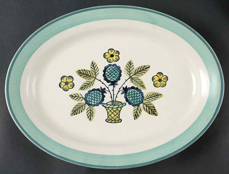 Blueberry Provincial 13" Oval Serving Platter by Metlox - Poppytrail - Vernon-1