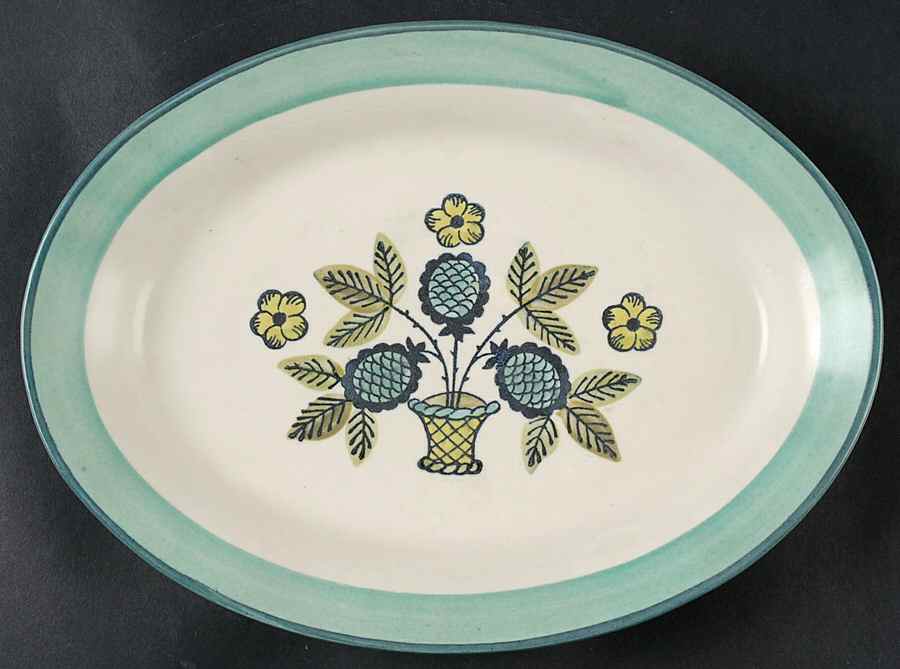 Blueberry Provincial 11" Oval Serving Platter by Metlox - Poppytrail - Vernon-1