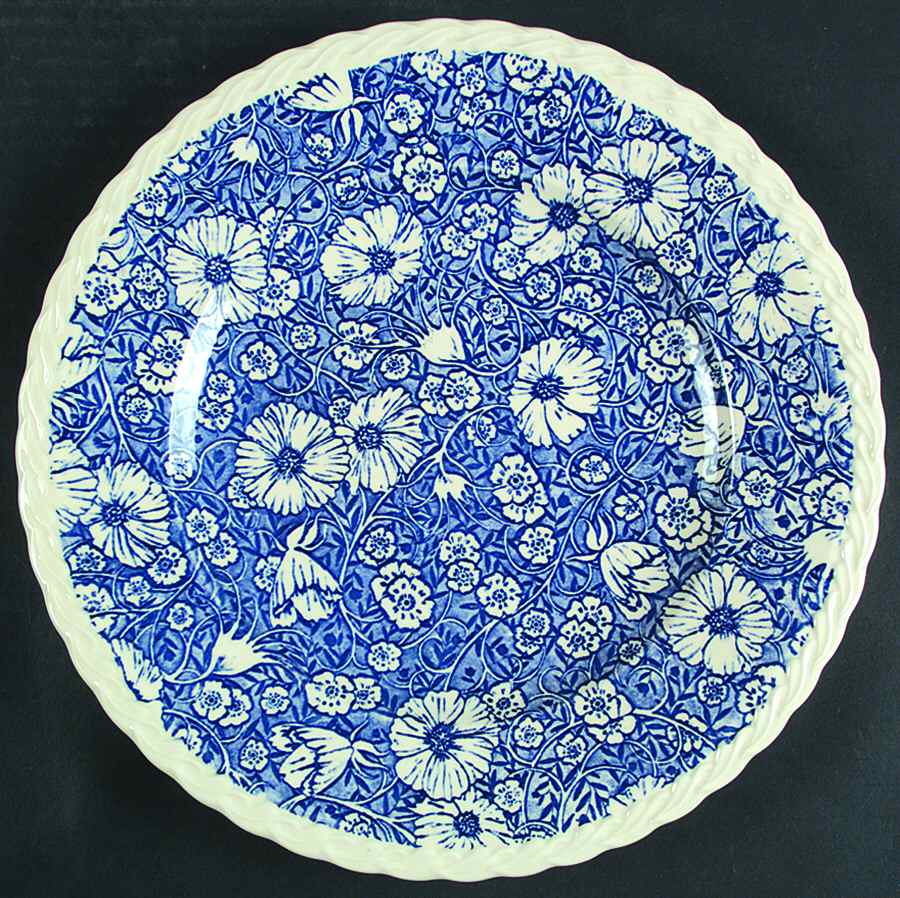 Blossom Time Blue 12" Chop Plate (Round Platter) by Metlox - Poppytrail - Vernon-1