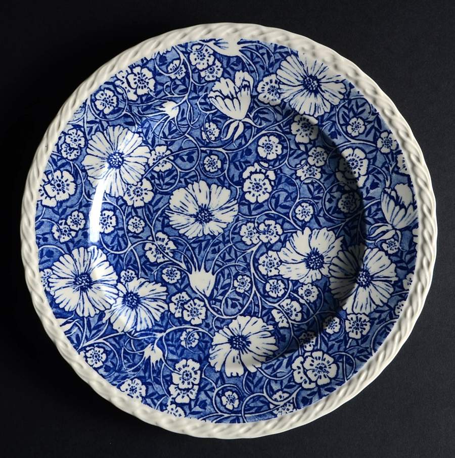Blossom Time Blue Luncheon Plate by Metlox - Poppytrail - Vernon-1