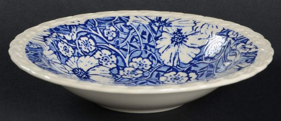 Blossom Time Blue Rim Fruit/Dessert (Sauce) Bowl by Metlox - Poppytrail - Vernon-1