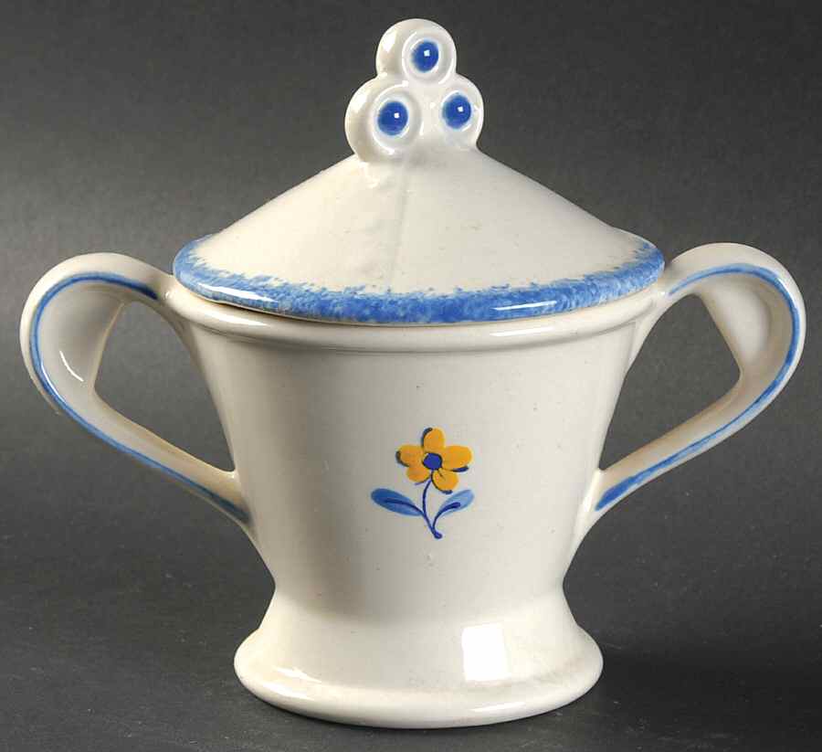 Bluebird Blue Sugar Bowl & Lid by Metlox - Poppytrail - Vernon-1