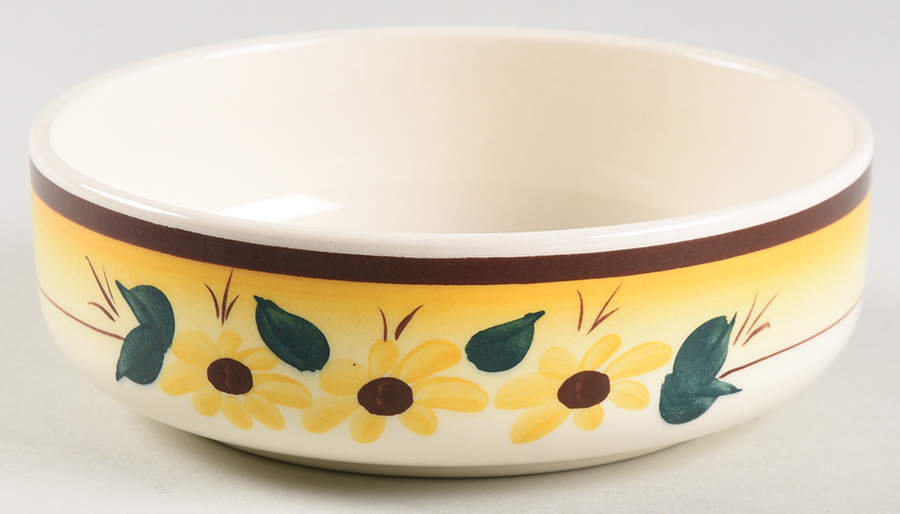 Brown Eyed Susan (Montecito Shape) Individual Salad Bowl by Metlox - Poppytrail - Vernon-1