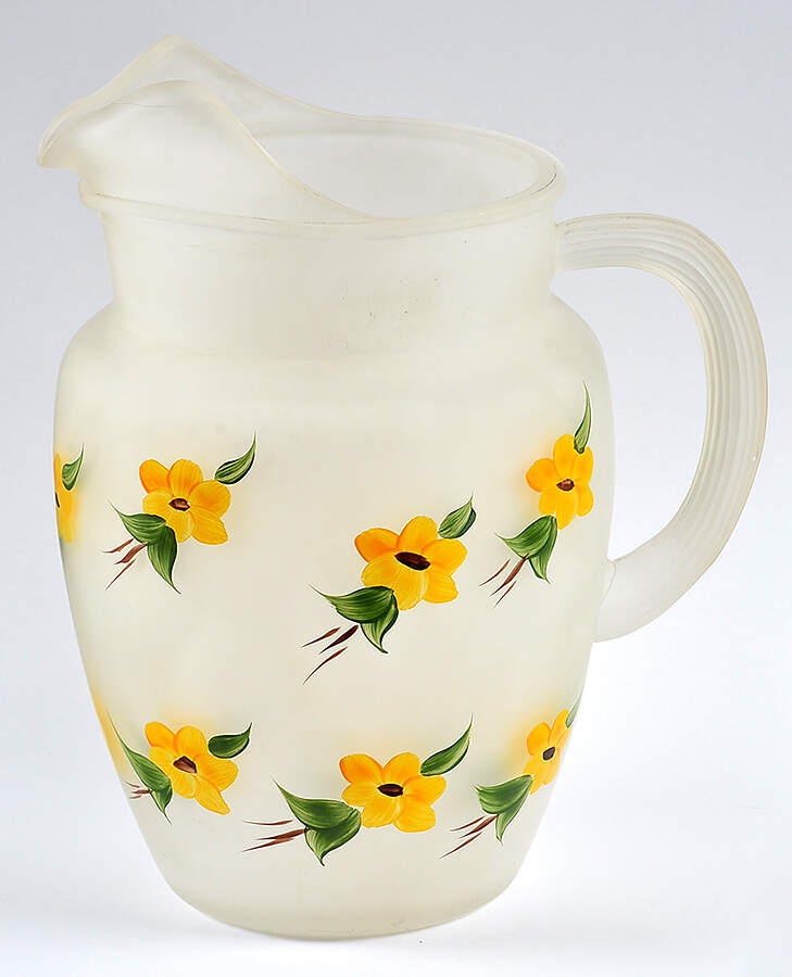 Brown Eyed Susan (Montecito Shape) 64 Oz Glassware Pitcher by Metlox - Poppytrail - Vernon-1