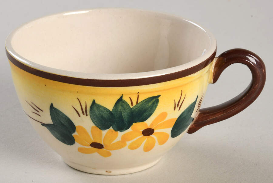 Brown Eyed Susan (Montecito Shape) Flat Demitasse Cup by Metlox - Poppytrail - Vernon-1