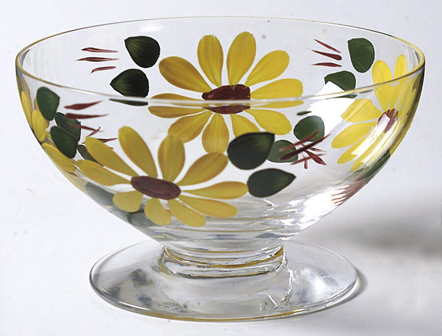 Brown Eyed Susan (Montecito Shape) Glassware Footed Dessert by Metlox - Poppytrail - Vernon-1