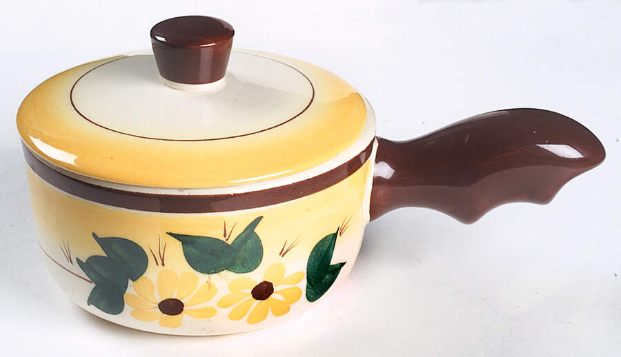 Brown Eyed Susan (Montecito Shape) Chicken Pie Server & Lid by Metlox - Poppytrail - Vernon-1