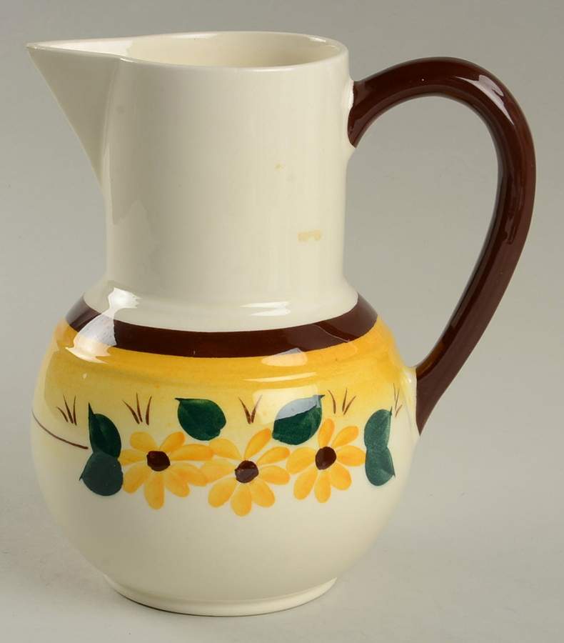 Brown Eyed Susan (Montecito Shape) 32 Oz Jug by Metlox - Poppytrail - Vernon-1