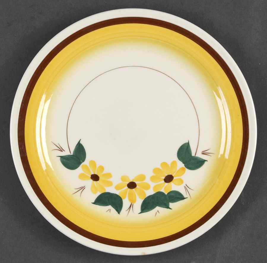 Brown Eyed Susan (Montecito Shape) Salad Plate by Metlox - Poppytrail - Vernon-1