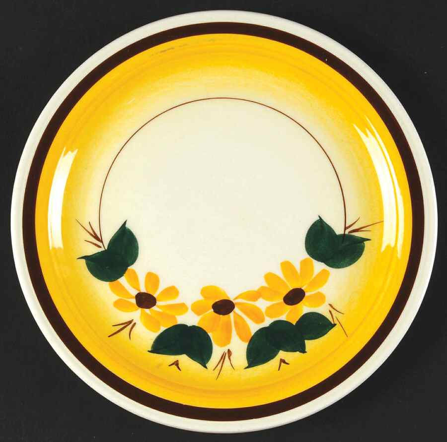 Brown Eyed Susan (Montecito Shape) Bread & Butter Plate by Metlox - Poppytrail - Vernon-1