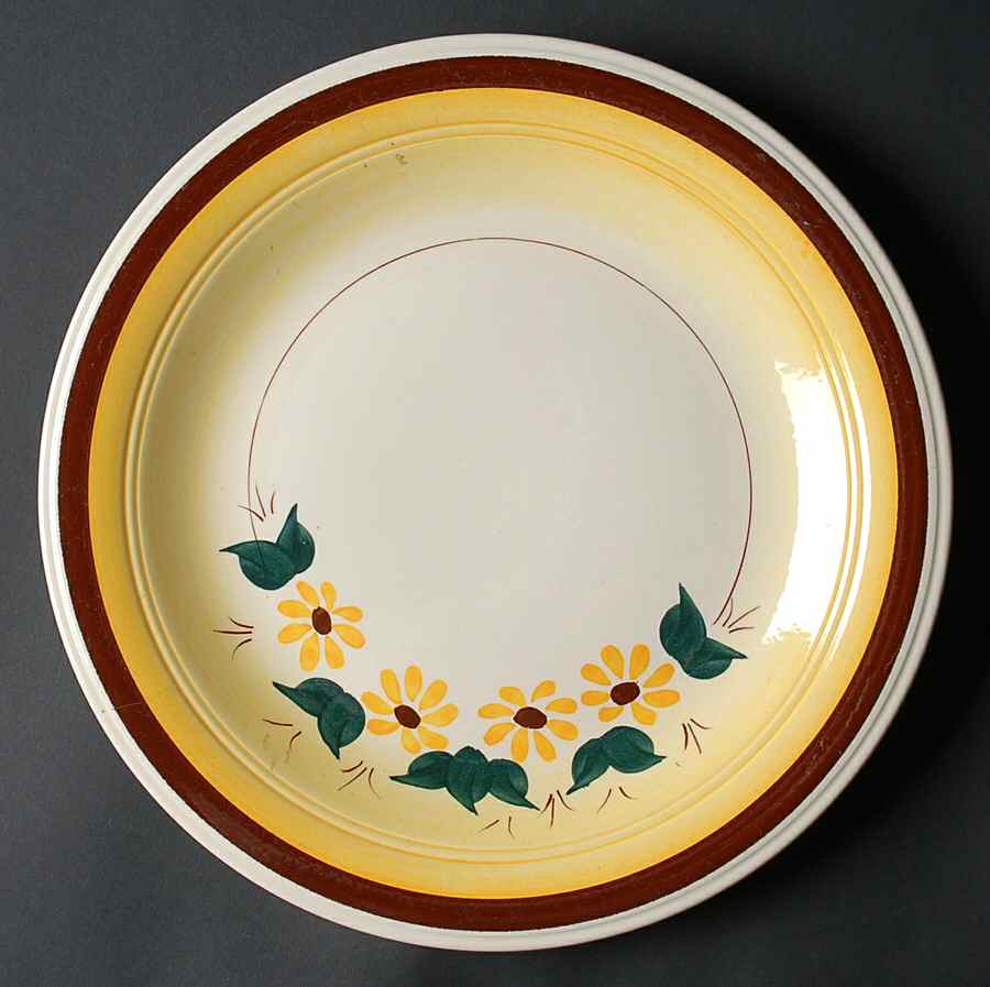 Brown Eyed Susan (Montecito Shape) 12" Chop Plate (Round Platter) by Metlox - Poppytrail - Vernon-1