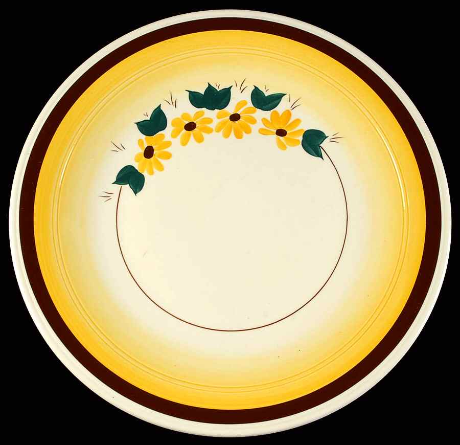 Brown Eyed Susan (Montecito Shape) 14" Chop Plate (Round Platter) by Metlox - Poppytrail - Vernon-1