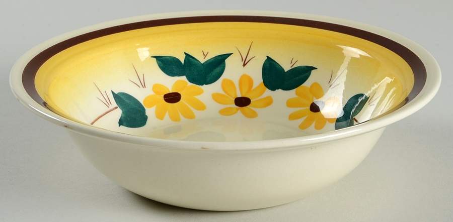 Brown Eyed Susan (Montecito Shape) 7" Round Vegetable Bowl by Metlox - Poppytrail - Vernon-1