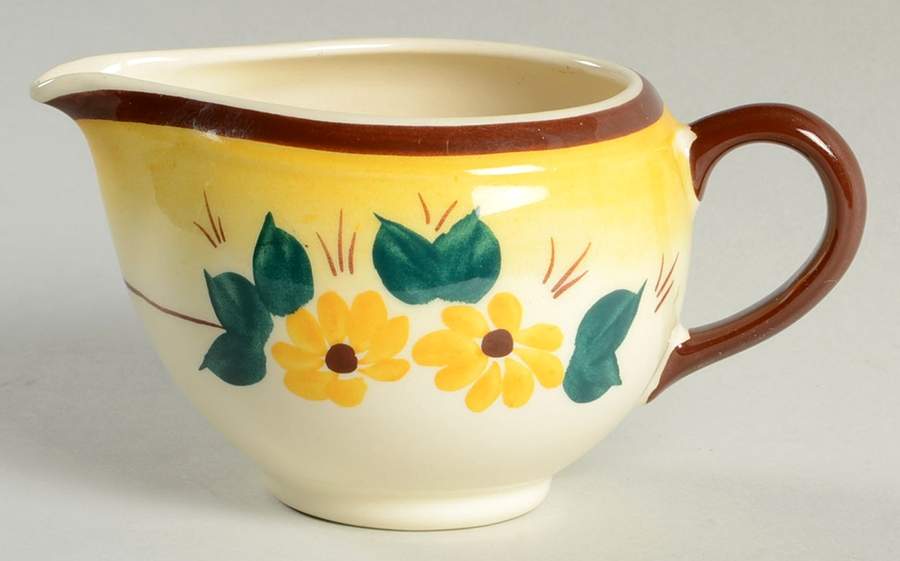 Brown Eyed Susan (Montecito Shape) Creamer by Metlox - Poppytrail - Vernon-1