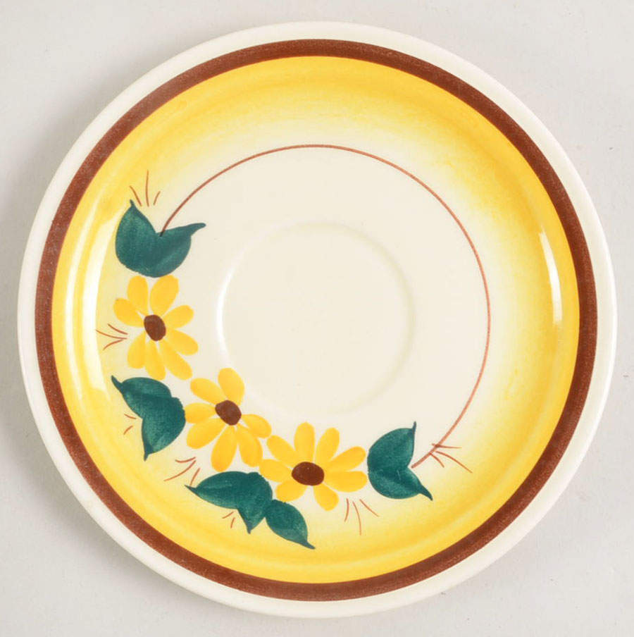 Brown Eyed Susan (Ultra Shape) Saucer by Metlox - Poppytrail - Vernon-1