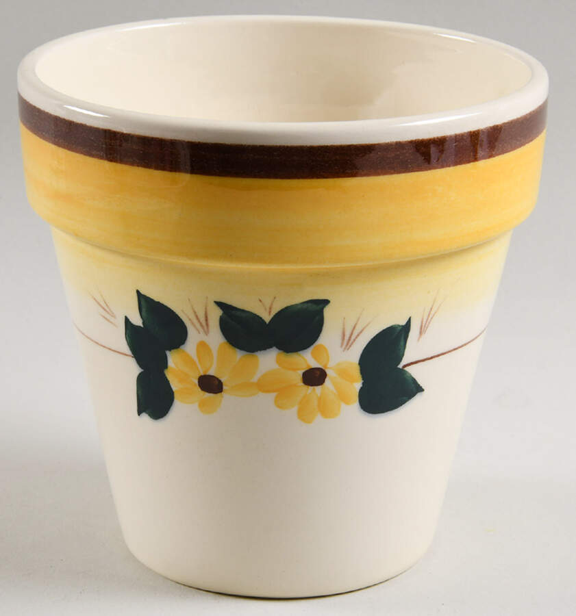 Brown Eyed Susan (Ultra Shape) 5" Flower Pot by Metlox - Poppytrail - Vernon-1