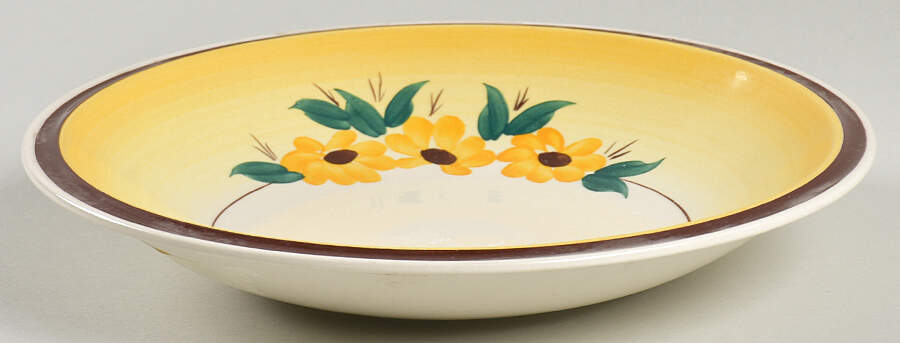 Brown Eyed Susan (Ultra Shape) Rim Soup Bowl by Metlox - Poppytrail - Vernon-1