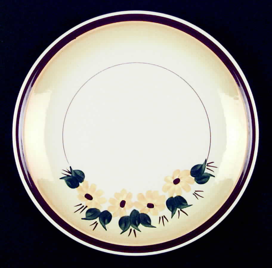 Brown Eyed Susan (Ultra Shape) Luncheon Plate by Metlox - Poppytrail - Vernon-1