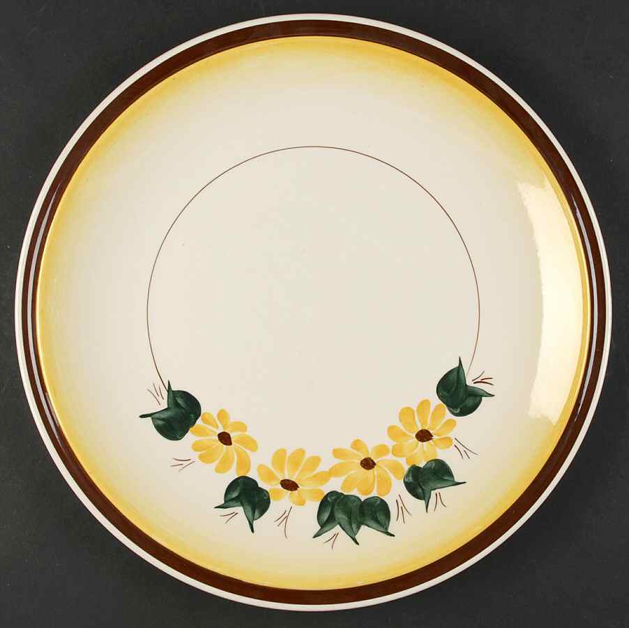 Brown Eyed Susan (Ultra Shape) 12" Chop Plate (Round Platter) by Metlox - Poppytrail - Vernon-1