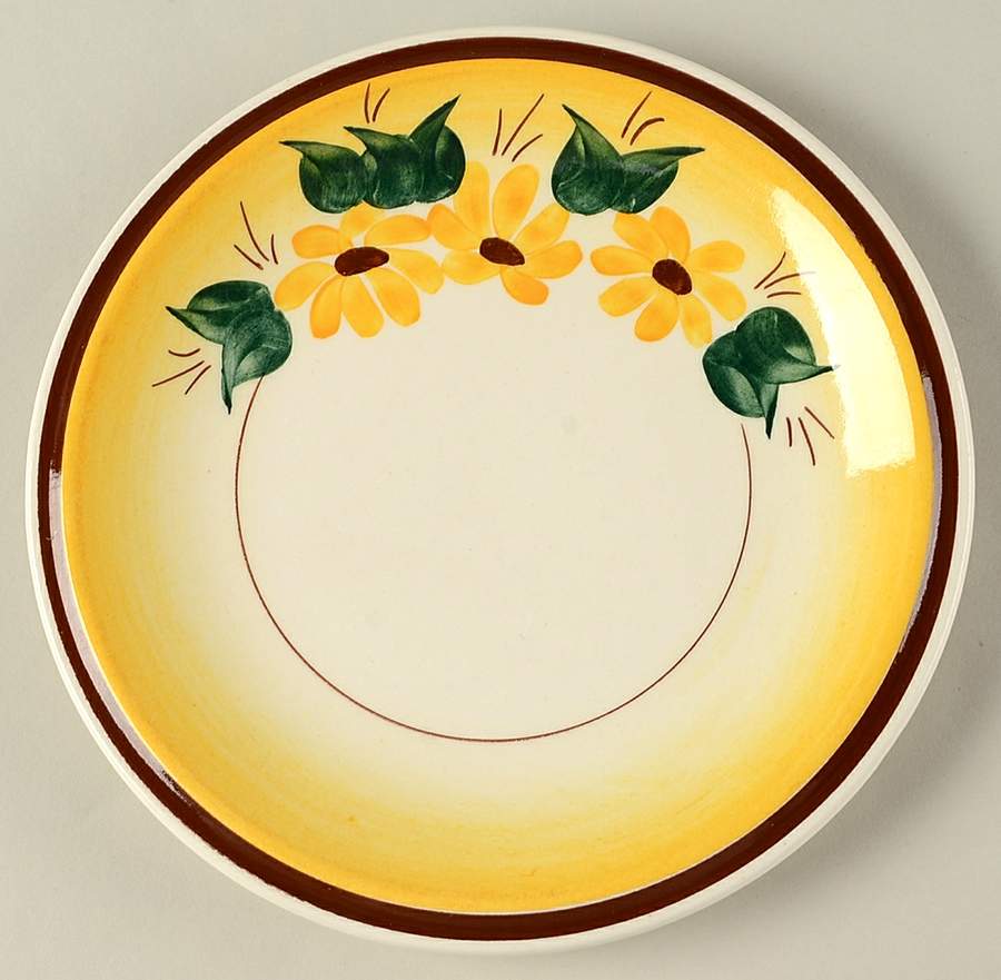 Brown Eyed Susan (Ultra Shape) Bread & Butter Plate by Metlox - Poppytrail - Vernon-1