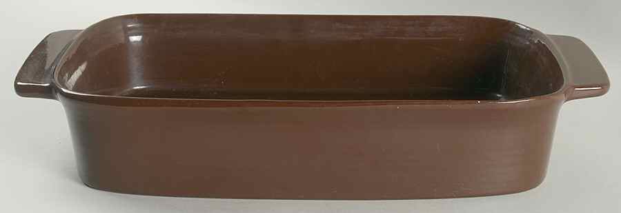 Brown Stone 14" Rectangular Baker by Metlox - Poppytrail - Vernon-1
