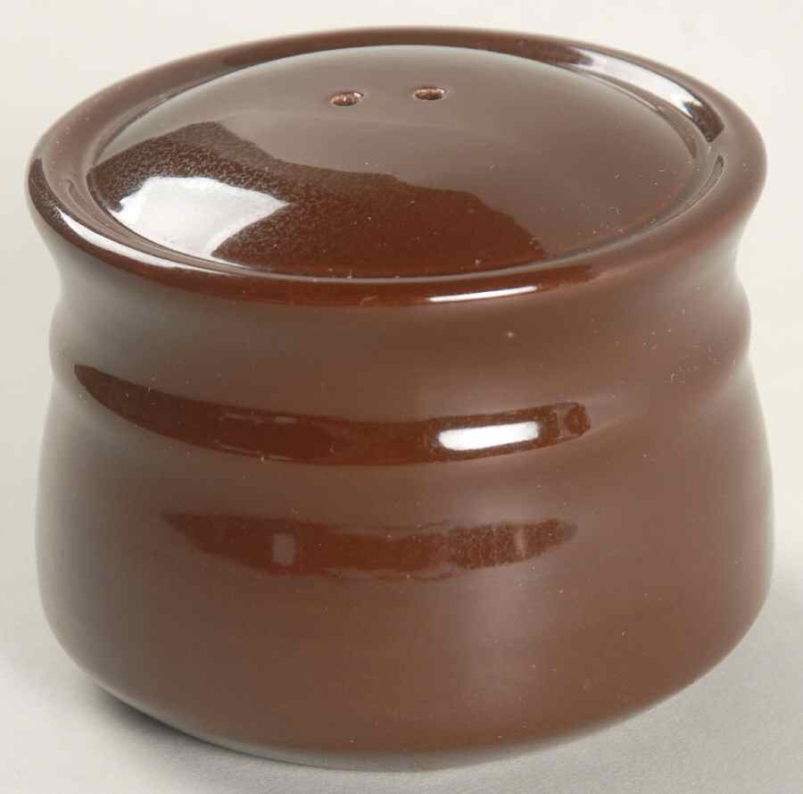 Brown Stone Salt Shaker by Metlox - Poppytrail - Vernon-1