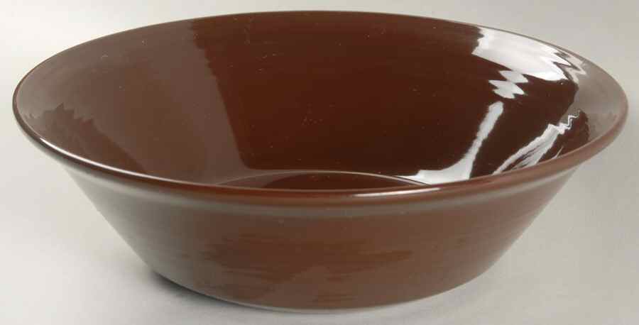 Brown Stone 9" Round Vegetable Bowl by Metlox - Poppytrail - Vernon-1