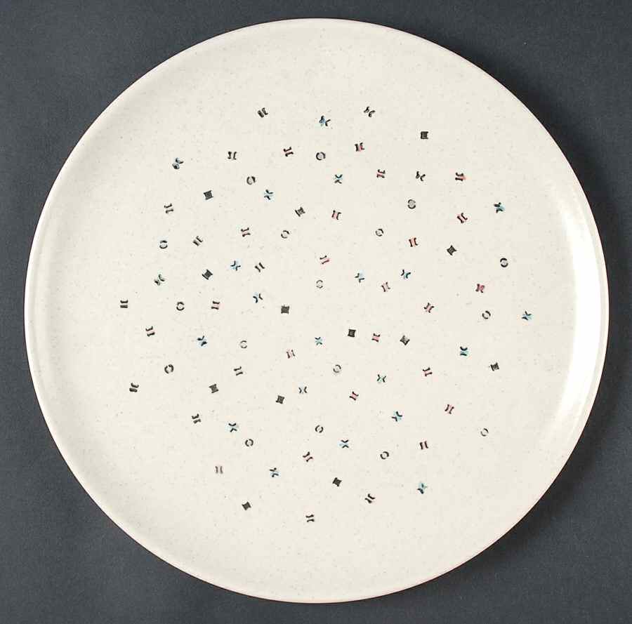 California Confetti 13" Chop Plate (Round Platter) by Metlox - Poppytrail - Vernon-1