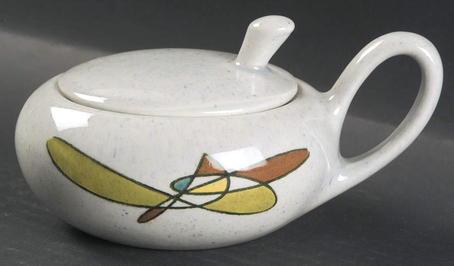 California Free Form Sugar Bowl & Lid by Metlox - Poppytrail - Vernon-1